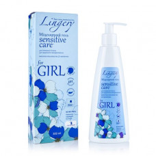 Micellar gel for intimate hygiene of Lingery Sensitive Care for girls of 3 years, 300 ml