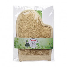 Bast bathing Titania a massage glove, from a loofah and cotton, 23.5*16.5 cm