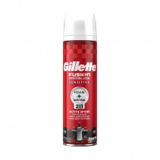 Men's Gillette Fusion ProGlide Sensitive Active Sport shaving foam, 250 ml