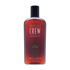 Men's care product for hair and body of American Crew 3-in-1 Tea Tree Shampoo, Conditioner and Body Wash Tea tree, 450 ml
