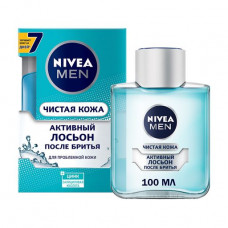 The men's active Nivea aftershave lotion Pure leather, for problem skin, 100 ml