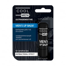 Men's balm for lips of Cool Men Ultrasensitive Mens Lip Balm Antibacterial effect, 4.8 g