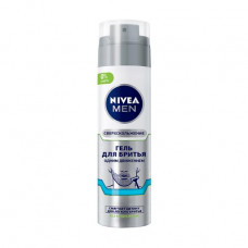 Men's Nivea Men shaving gel of Sverkhskolzheniye, softens a bristle for easy shaving without irritation, 200 ml