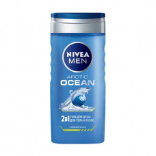 Men's shower gel 2 in 1 Nivea Men Arctic Ocean with sea salt, 250 ml