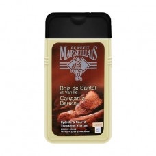Men's Sandal-wood tree shower gel Le Petit Marseillais and vanilla, 250 ml