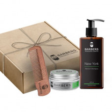 Men's Barbers True Men's Set set (shampoo, 400 ml + balm, 100 ml + comb)