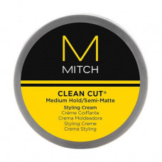 Men's semi-gloss cream for hair dressing of Paul Mitchell Mitch Clean Cut Medium Styling Cream of average fixing, 85 g