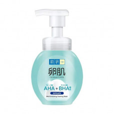 Soft face foam peeling with a pomp of Hada Labo Aha+Bha Tamagohada Exfolication Foaming Wash, 160 g