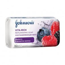 The Johnson's Body Care Vita-Rich soap restoring with extract of raspberry, 90 g