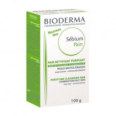 Soap for a face and body of Sebium Pain Purifying Cleansing Bar Bioderma, 100 g