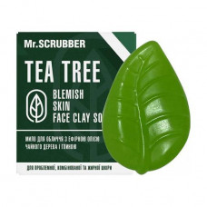Soap for a face and body of Mr.Scrubber Blemish Skin Face Clay Soap Tea Tree with tea tree oil, 130 g