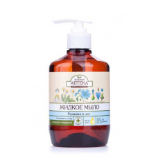 Liquid soap the Drugstore the Camomile and a flax, 460 ml Is green