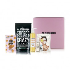 The Crazy Citrus set (a coffee srub of 200 g + cream-gel for a body and hands of 150 ml + a gel face pack of 60 ml + a mask for the maximum clarification and narrowing of a time