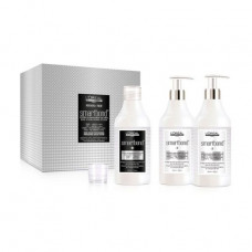 The L'Oreal Professionnel Smartbond set for strengthening of keratin communications of hair (a concentrate for addition in mix of 500 ml + pre-shampoo for hair of 2*500 ml)