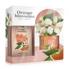 The Liora Orange Blossoms set (shower gel, 150 ml + a srub sorbet for a body, 150 ml)
