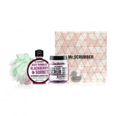 Mr.Scrubber Blackberry set (sugar srub, 300 g + shower gel, 300 ml + bast)