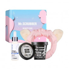 The Mr.Scrubber Glow & Moisture set (a face pack, 150 g + face serum, 35 ml + a bandage for hair)