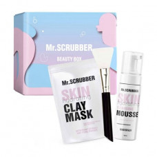 The Mr.Scrubber Hydrating Daily Care set (a face pack, 100 g + face mousse, 150 ml + the pallet for preparation and drawing masks)