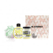 Mr.Scrubber Juicy Mango set (sugar srub, 300 g + shower gel, 300 ml + bast)