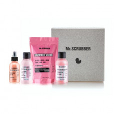 The Mr.Scrubber Shine set (a body scrub of 150 g + shower gel of 150 ml + an extraordinary milk for a body of 150 ml + brilliant spray for a body of 150 ml)