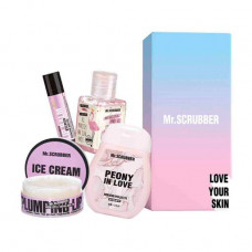 The Mr.Scrubber Sweet Ice Cream set (a srub for lips, 50 ml + lip balm, 5 g + hand cream, 50 ml + antiseptics, 30 ml)