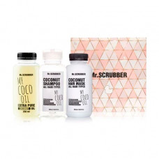 The Moistening set Mr.Scrubber and restoration (hair shampoo, 250 ml + the restoring mask for hair, 250 ml + cosmetic oil, 250 ml)