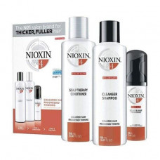 The Nioxin Hair System System 4 Kit set for hair (shampoo, 150 ml + the conditioner, 150 ml + a mask, 40 ml)