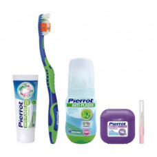 Pierrot Orthodontic Dental Kit Complete set (toothpaste, 75 ml + toothbrush, 1 piece + conditioner, 100 ml + tooth thread, 30 m + introdentalny brush, 1 piece)