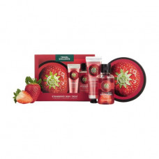 The Body Shop Strawberry Body Treat set Juicy strawberry (hand cream, 30 ml + body oil, 200 ml + shower gel, 60 ml)