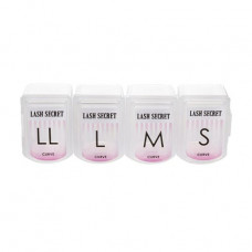 A set of hair curlers for lamination of eyelashes of Lash Secret with notches, Curve, 4 couples