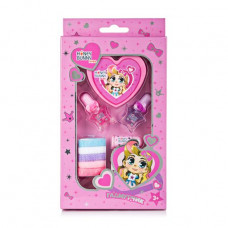 Set for girls of Honey Bunny Miss Fantastic (nail varnish, 2*5 g + lip balm, 2.4 g + a color scrunchy, 5 pieces)