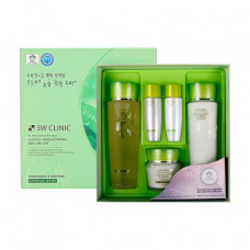 Set for person 3W Clinic Aloe Full Water Activating Skin 3 Kit Set with an aloe (a toner, 150 ml and 30 ml + an emulsion of 150 ml and 30 ml + cream, 50 ml)