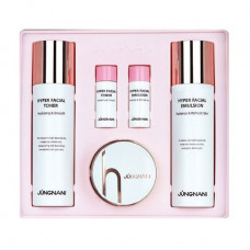 Set for the person Jungnani Hyper Facial Special Skin Care Elasticity and moistening (a toner, 120 ml + an emulsion, 120 ml + cream, 50 ml + a toner a miniature + an emulsion a miniature)