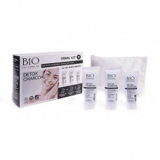 Set for the person Phytorelax Laboratories Travel Kit Detox Charcoal (the cleaning gel, 40 ml + a micellar milk, 40 ml + a mask, 20 ml)