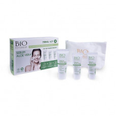Set for the person Phytorelax Laboratories Travel Kit Sebum Aloe Vera (the cleaning gel, 40 ml + serum, 15 ml + cream-gel, 20 ml)