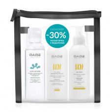 Set for the person and a body of BABE Laboratorios Cleaning and moistening, with a make-up bag, 4 objects