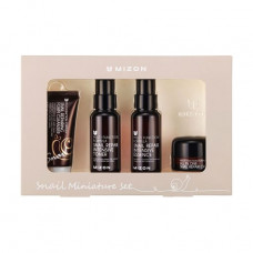 Set for the person with mutsiny snails of Mizon Snail Miniature Set (a skin, 30 ml + a toner, 50 ml + essence, 50 ml + face cream, 15 ml)