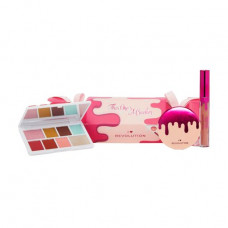 Set for a make-up of I Heart Revolution This One's A Cracker (a palette of shadows, 13.2 g + gloss, 2.5 ml + a mirror)