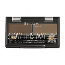 Set for modeling of eyebrows of Rimmel Brow This Way 002 Medium Brown