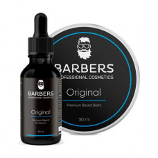 Set for care for a beard of Barbers Original, 80 ml (balm for a beard of Barbers Original Premium Beard Balm, 50 ml + oil-serum for a beard of Barbers Original Premium Beard Oil Serum, 30 m