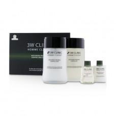 Set for male skin care 3W Clinic Homme Classic Moisturizing Freshness Essentia Skin Care Set (lotion, 150 ml + an emulsion, 150 ml + 2 miniatures, 60 ml)