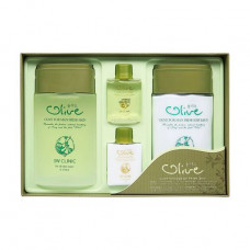 Set for male skin care 3W Clinic Olive For Man Fresh 2 Items Set the Olive (a toner, 150 ml + an emulsion, 150 ml + a toner, 30 ml + an emulsion, 30 ml)