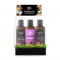 Set for hair and a body of Mayur Passion fruit (shampoo, 200 ml + the conditioner, 200 ml + shower gel, 200 ml)
