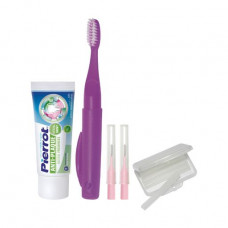 Set road orthodontic Pierrot Orthodontic Dental Kit (toothbrush, 1 piece + toothpaste, 30 ml + interdental brushes, 2 pieces + orthodontic wax + futlya