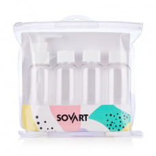 A set of tanks for Sovart travel (1 bottle with the batcher, 100 ml + 3 bottles with a cover, 100 ml)