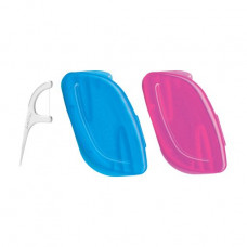 Set of a floss-toothpick DenTek of 2 road cases, pink + blue, 12 pieces