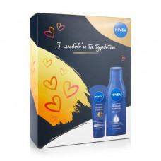Set women's Pitaniye's Nivea and care (a milk for a body, 250 ml + hand cream, 100 ml)
