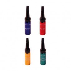 A set of henna for eyebrows of Ekkobeauty Eyebrow Henna Set Brunette (Black henna, 5 ml + Dark Brown henna, 5 ml + Foxy henna, 5 ml + Golden Brown henna, 5 ml)