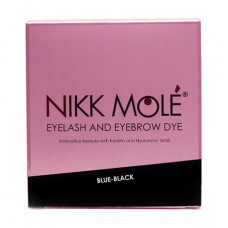 Set of paint for eyebrows and eyelashes of Nikk Mole Eyelash And Eyebrow Dye (paint, 25*5 ml + oxidizer of 3%, 25*5 ml) Blue Black