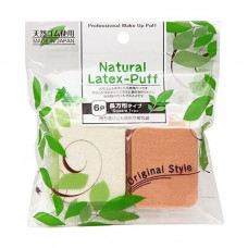Set of latex sponges for a make-up of Ishihara Natural Latex Puff, 6 pieces
